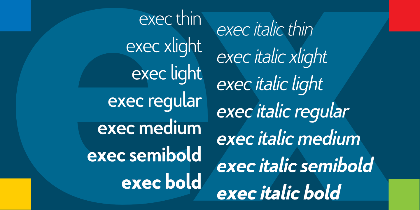 Пример шрифта Exec #8